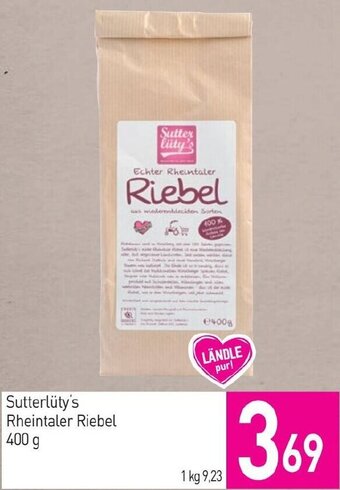 Sutterlüty Sutterlüty's Rheintaler Riebel 400g Angebot