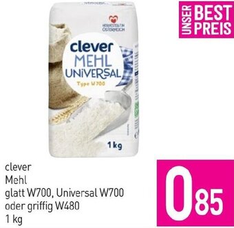 Sutterlüty clever Mehl glatt W700, Universal W700 oder griffig W480 1 kg Angebot