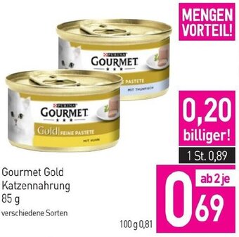 Sutterlüty Gourmet Gold Katzennahrung 85 g Angebot