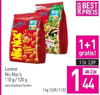 Sutterlüty Lorenz Nic Nac's 110 g/125 g Angebot