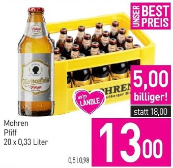 Sutterlüty Mohren Pfiff 20 x 0,33 Liter Angebot