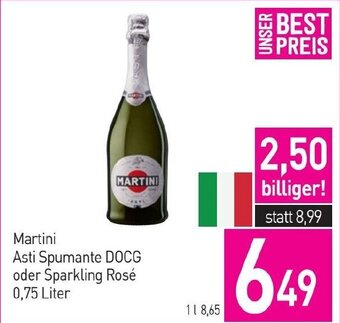 Sutterlüty Martini Asti Spumante DOCG oder Sparkling Rosé 0,75 Liter Angebot