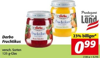 Nah&Frisch Darbo Fruchtikus versch. Sorten 125 g-Glas Angebot