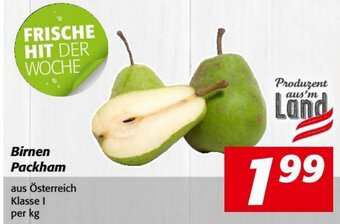 Nah&Frisch Birnen Packham aus Österreich Klasse I per kg Angebot