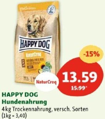 Fressnapf HAPPY DOG Hundenahrung 4kg Trockennahrung Angebot
