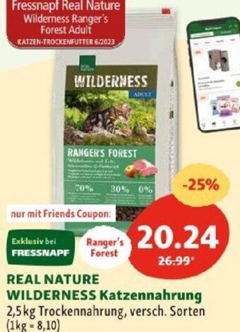 Fressnapf REAL NATURE WILDERNESS Katzennahrung 2,5 kg Angebot