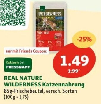 Fressnapf REAL NATURE WILDERNESS Katzennahrung 85g Angebot