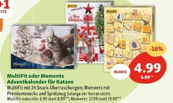 Fressnapf MultiFit oder Moments Adventkalender für Katzen Angebot