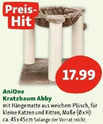 Fressnapf AniOne Katzen geht: Kratzbaum Abby Angebot