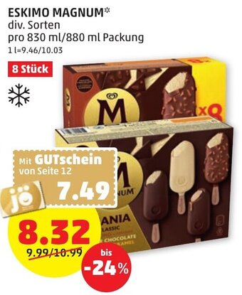PENNY ESKIMO MAGNUM pro 830 ml/880 ml Packung Angebot
