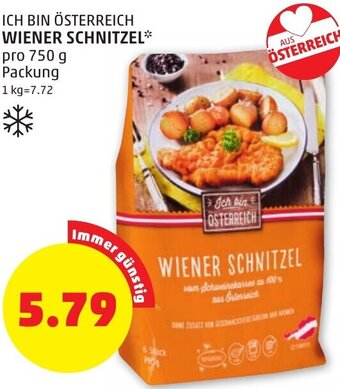PENNY ICH BIN ÖSTERREICH WIENER SCHNITZEL pro 750 g Packung Angebot