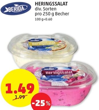 PENNY HERINGSSALAT div. Sorten pro 250 g Becher Angebot