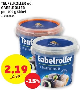 PENNY TEUFELROLLER od. GABELROLLER pro 500 g Angebot