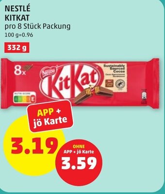PENNY NESTLÉ KITKAT pro 8 Stück Packung Angebot