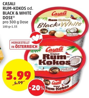 PENNY CASALI RUM-KOKOS od. BLACK & WHITE DOSE Angebot