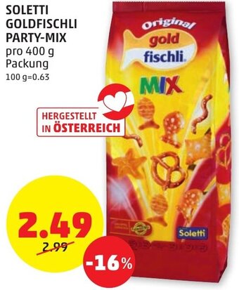 PENNY SOLETTI GOLDFISCHLI PARTY-MIX pro 400 g Packung Angebot