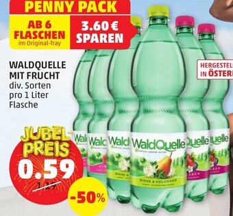 PENNY WALDQUELLE MIT FRUCHT div. Sorten pro 1 Liter Flasche Angebot