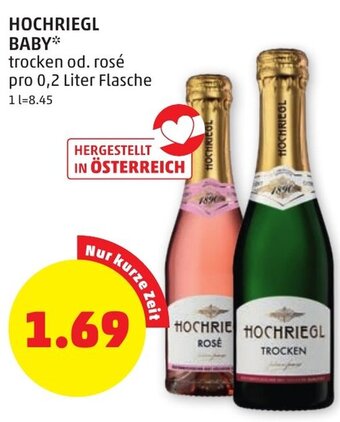 PENNY HOCHRIEGL BABY trocken od. rosé pro 0,2 Liter Flasche Angebot