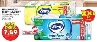 PENNY ZEWA COMFORT TOILETTENPAPIER 3-lagig, div. Sorten pro Packung Angebot