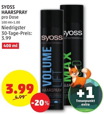 PENNY SYOSS HAARSPRAY pro Dose Angebot