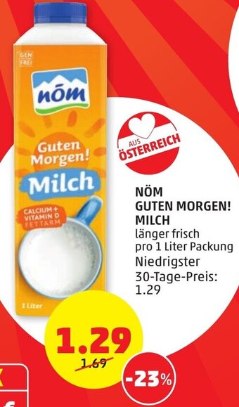PENNY NÖM GUTEN MORGEN! MILCH Angebot