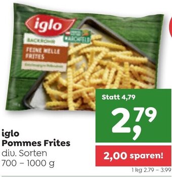 ADEG iglo Pommes Frites 700-1000 g Angebot