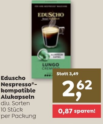 ADEG Eduscho Nespresso® kompatible Alukapseln div. Sorten 10 Stück per Packung Angebot