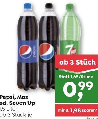 ADEG Pepsi, Max od. Seven Up 1,5 Liter Angebot