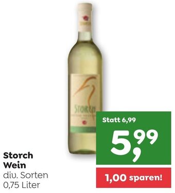 ADEG Storch Wein div. Sorten 0,75 Liter Angebot