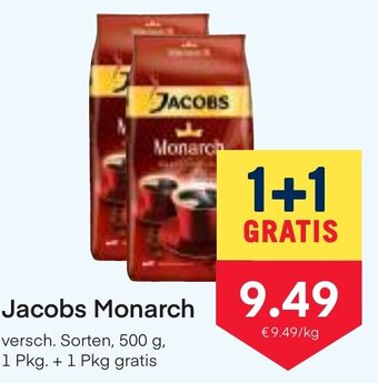 MPreis Jacobs Monarch versch. Sorten, 500 g, Angebot