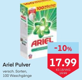 MPreis Ariel Pulver 100 Waschgänge Angebot