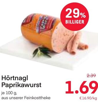 MPreis Hörtnagl Paprikawurst je 100 g Angebot