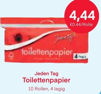 MPreis Jeden Tag Toilettenpapier 10 Rollen, 4 lagig Angebot