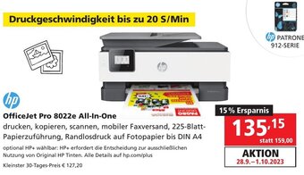 Pagro Diskont OfficeJet Pro 8022e All-In-One Angebot