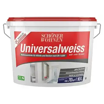Bauhaus Schöner wohnen-farbe wandfarbe universalweiß (weiß, 10 l, matt) Angebot