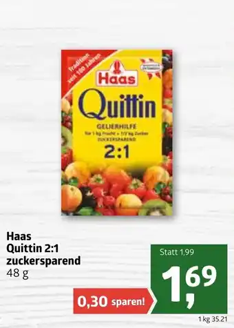 ADEG Haas Quittin 2:1 Zuckersparend 48g Angebot