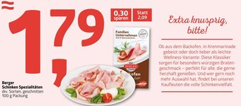 ADEG Berger Schinken Spezialitäten 100g Angebot