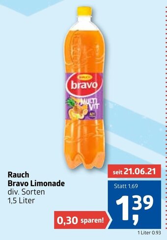 ADEG Rauch Bravo Limonade 1,5 Liter Angebot