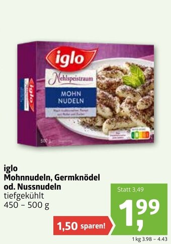 ADEG Iglo Mohnnudeln, Germknödel Od. Nussnudeln 450-500g Angebot