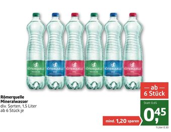 ADEG Römerquelle Mineralwasser Angebot