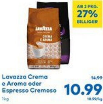 T&G Lavazza Crema Espresso Cremoso 1kg Angebot