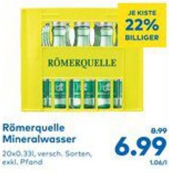 T&G Römerquelle Mineralwasser 20x0,33L Angebot