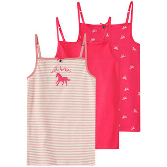 Ernsting's family 3 mädchen unterhemden mit pferde-motiven Angebot