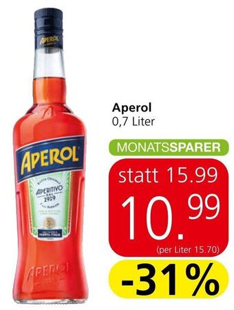 Spar Aperol 0,7 Liter Angebot