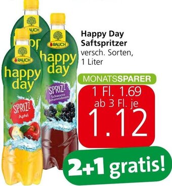 Spar Happy Day Saftspritzer versch. Sorten, 1 Liter Angebot