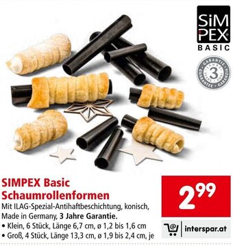 Interspar SIMPEX Basic Schaumrollenformen Angebot