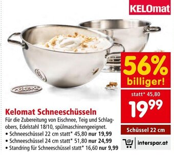 Interspar Kelomat Schneeschüsseln Angebot