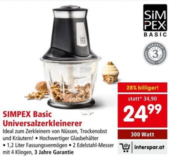 Interspar SIMPEX Basic Universalzerkleinerer 300 Watt Angebot