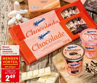 Interspar Manner Haushalts-schokolade 250-g-Tafel Angebot