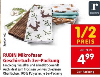 Interspar RUBIN Mikrofaser Geschirrtuch 3er-Packung Angebot